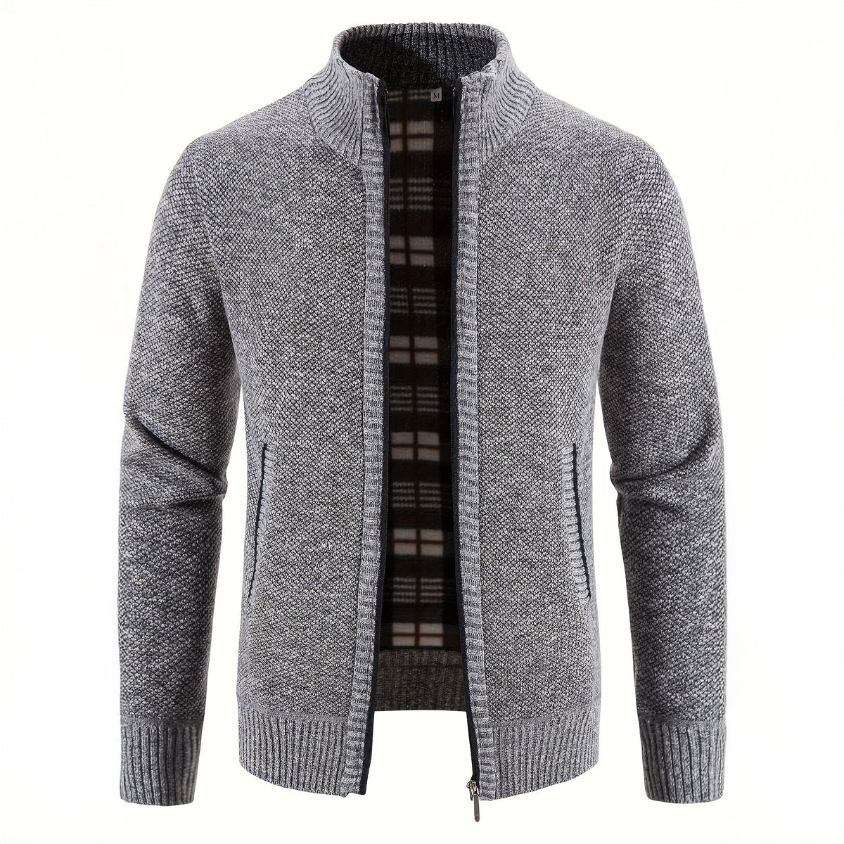 Caleb | Refined Zip Knit Cardigan - Valereo
