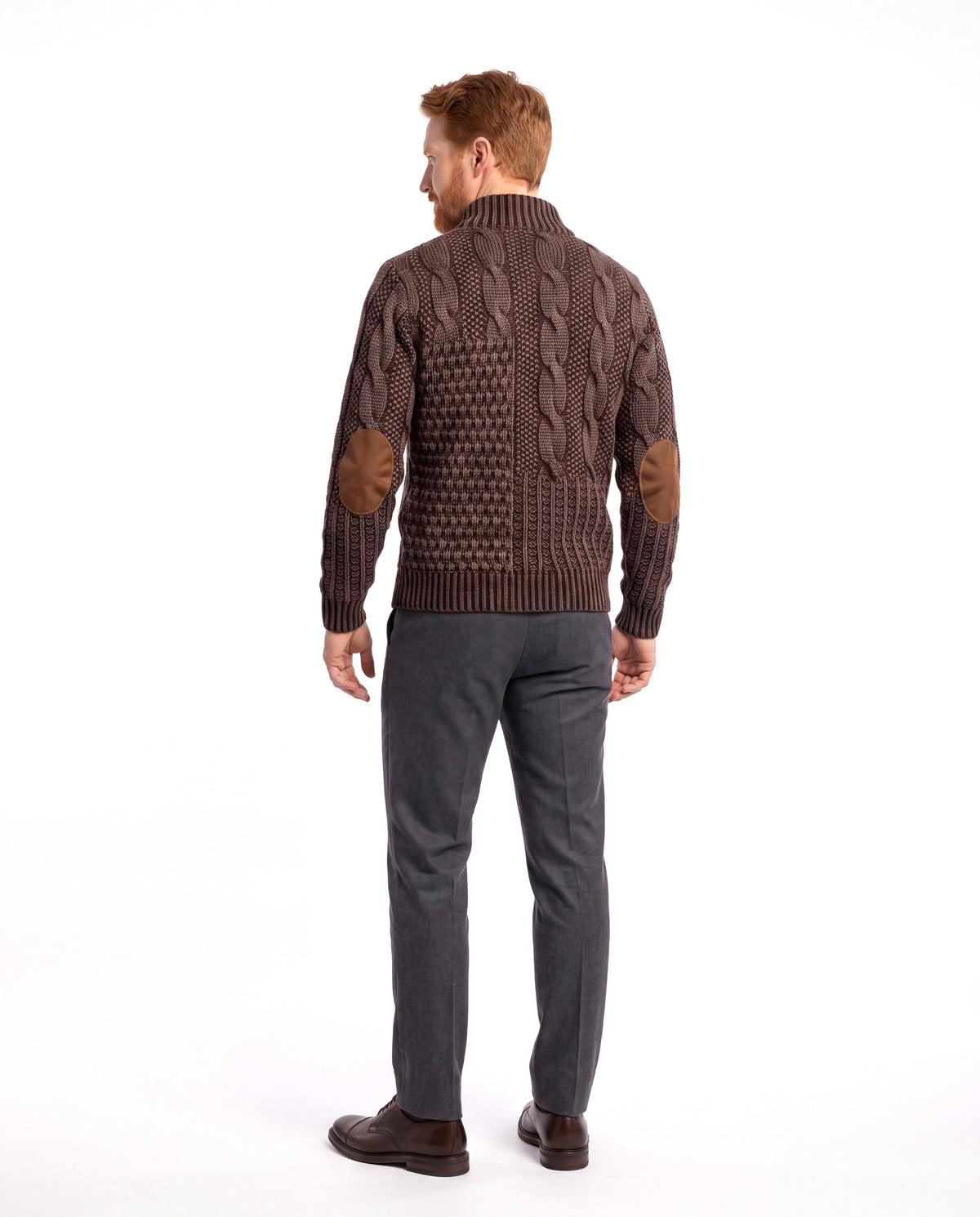 Cole | Cozy Cable-Knit Elbow-Patch Sweater - Valereo
