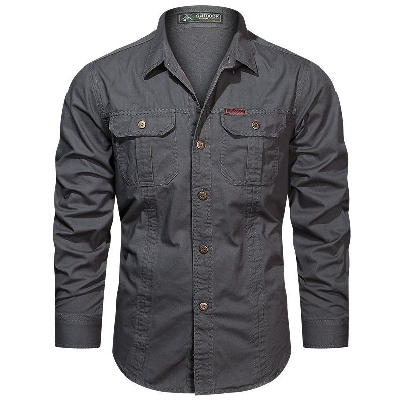 Daniel | Casual Cotton Cargo Shirt - Valereo