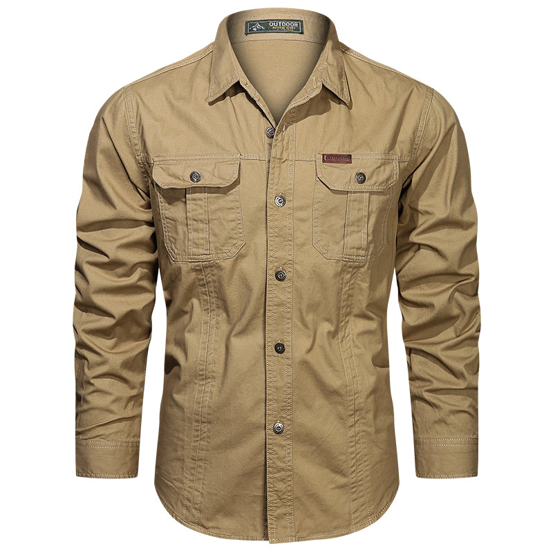 Daniel | Casual Cotton Cargo Shirt - Valereo