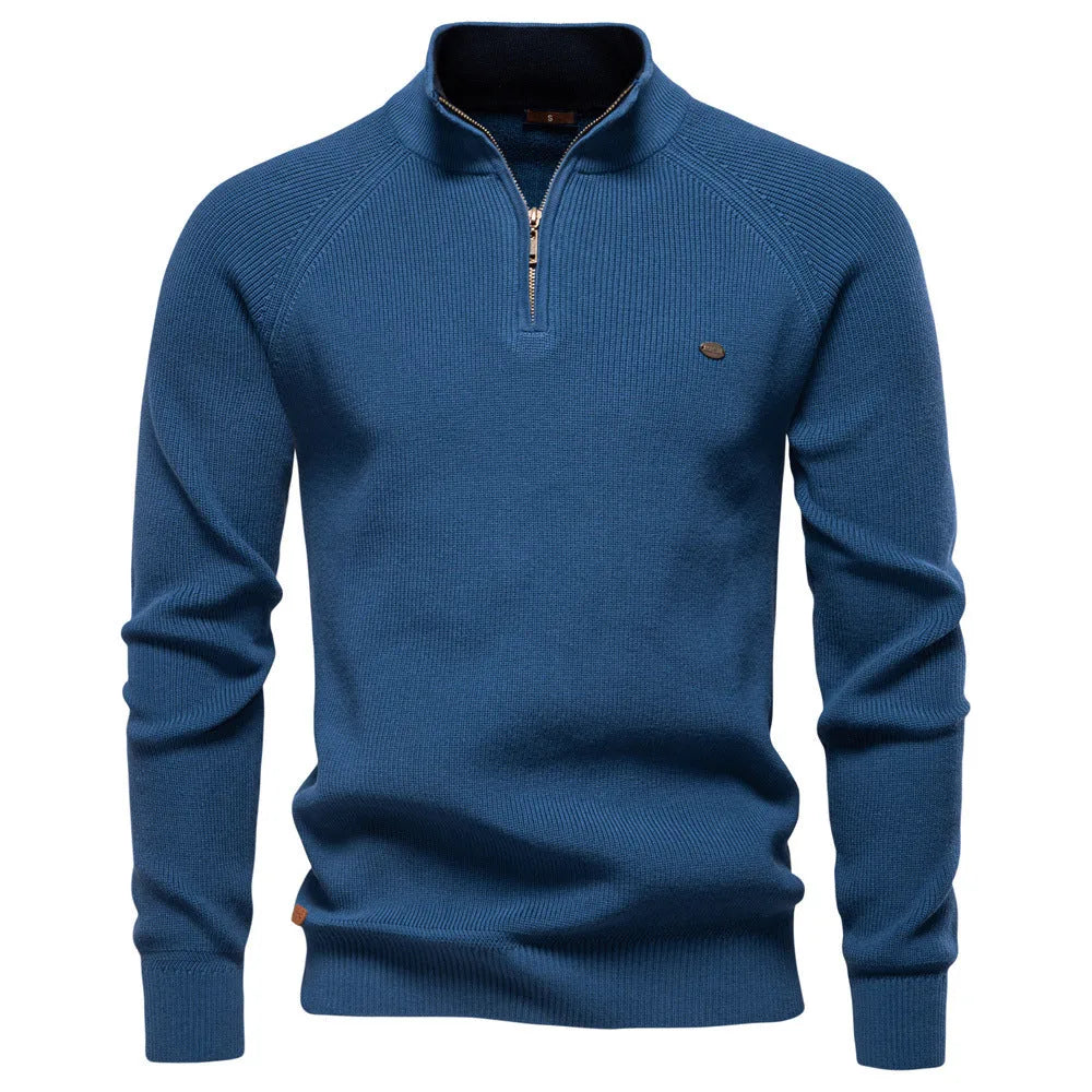 Daniel | Classic Quarter-Zip Knit Sweater - Valereo