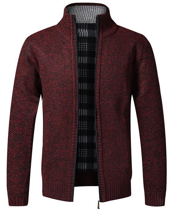 Daniel | Cozy Fleece-Lined Knit Cardigan - Valereo