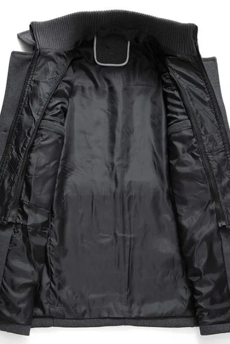 Daniel | Refined Wool Layered-Collar Peacoat Jacket - Valereo