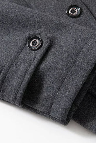 Daniel | Refined Wool Layered-Collar Peacoat Jacket - Valereo
