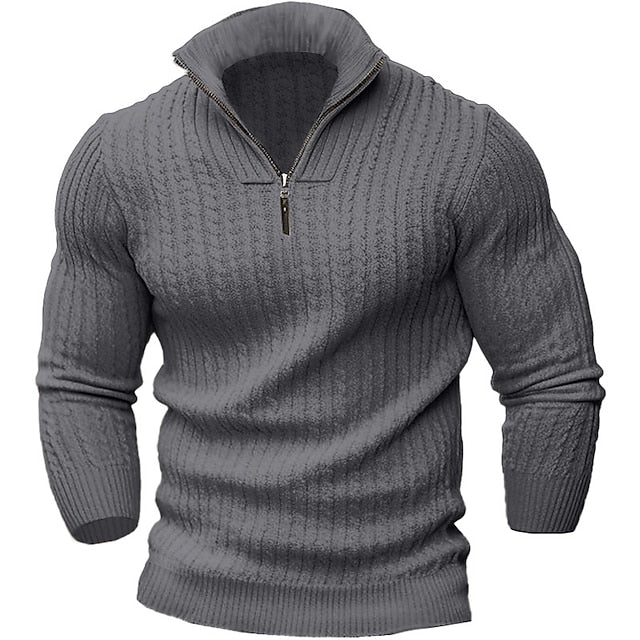 Ethan | Refined Quarter-Zip Knit Sweater - Valereo