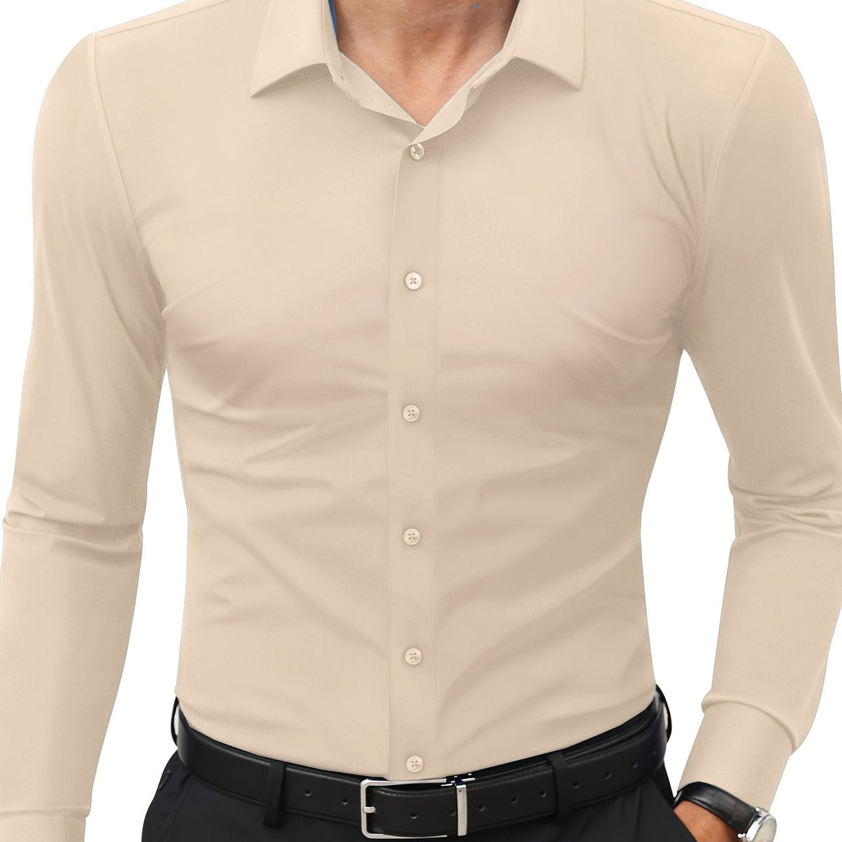 Henry | Elegant Slim-Fit Button-Up Shirt - Valereo