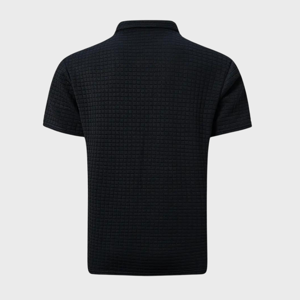 Jack | Modern Textured Contrast Polo Shirt - Valereo