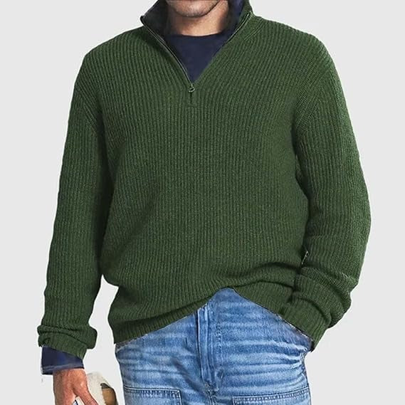Jack | Refined Quarter-Zip Ribbed Sweater - Valereo