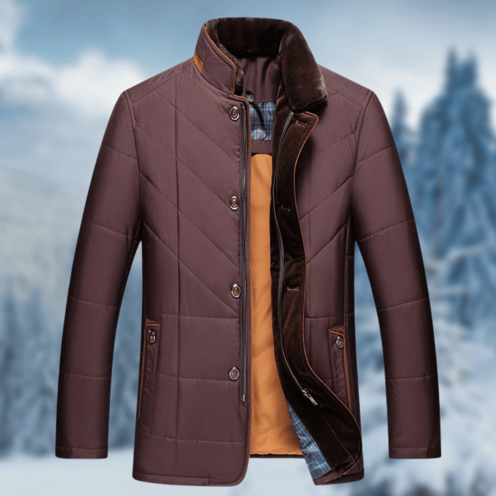 James | Cozy Quilted Fur-Collar Jacket - Valereo