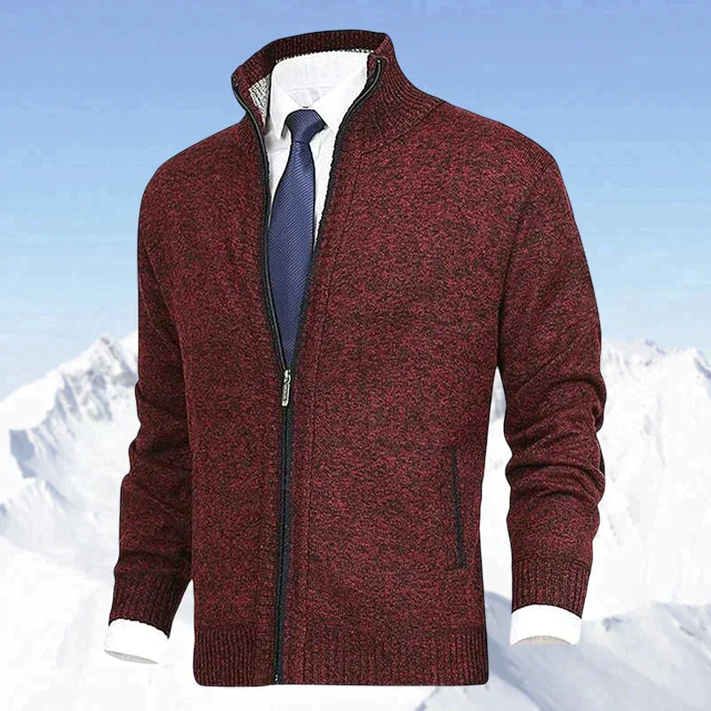 James | Refined Full-Zip Knit Cardigan - Valereo