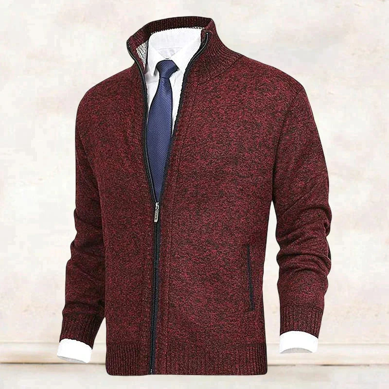 James | Refined Full-Zip Knit Cardigan - Valereo