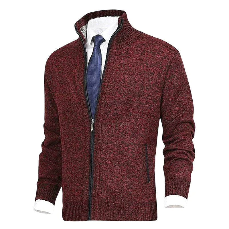 James | Refined Full-Zip Knit Cardigan - Valereo