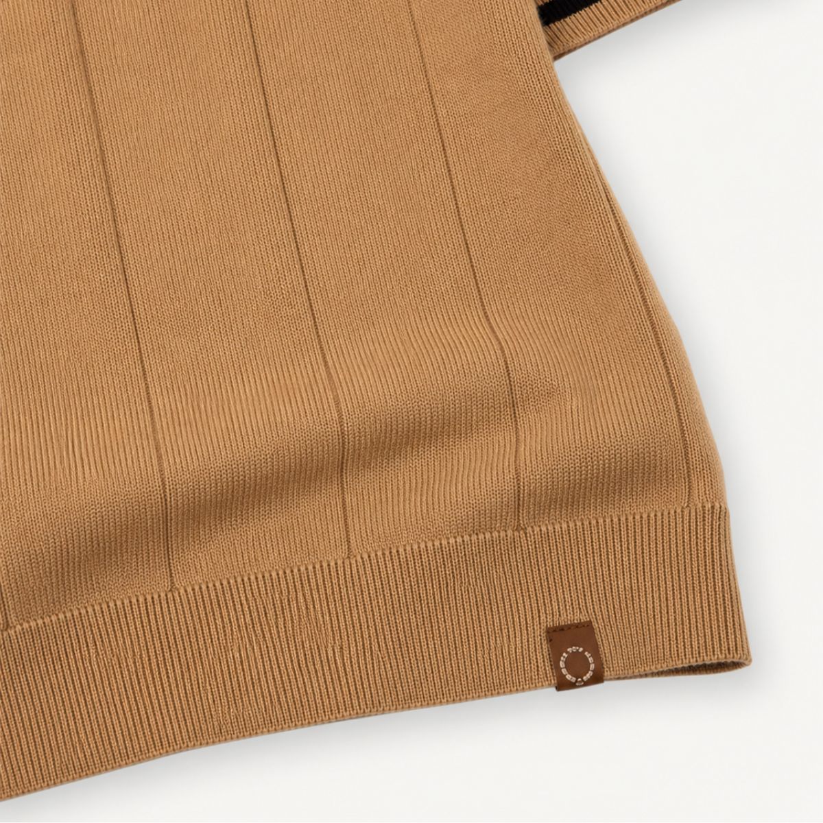 Jermaine | Refined Ribbed Zip Polo Shirt - Valereo