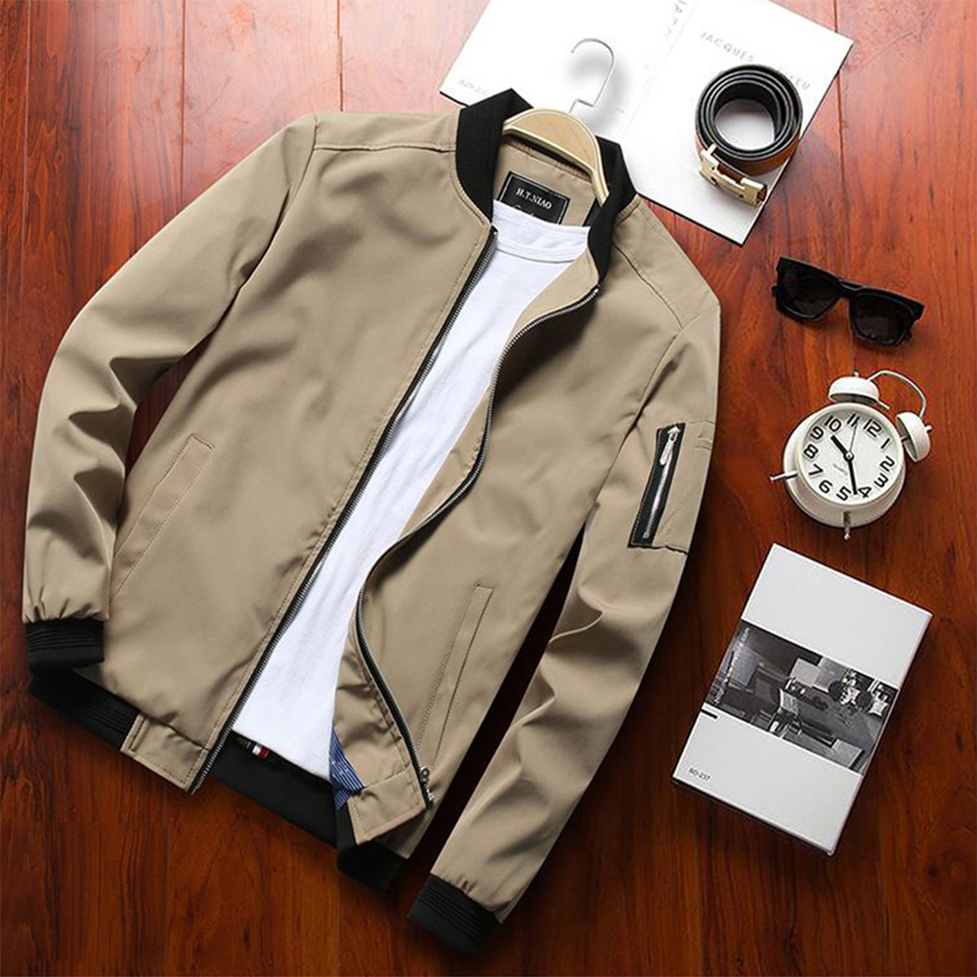 Jermaine | Stylish Zip-Up Bomber Jacket - Valereo