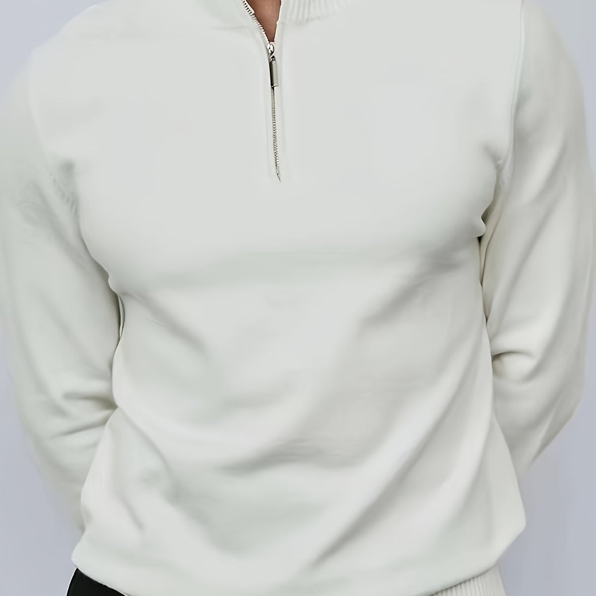 Julian | Modern Quarter-Zip Ribbed Sweater - Valereo