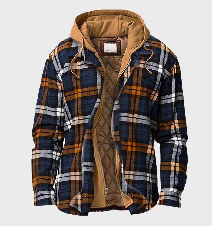 Lucas | Casual Plaid Hooded Jacket - Valereo