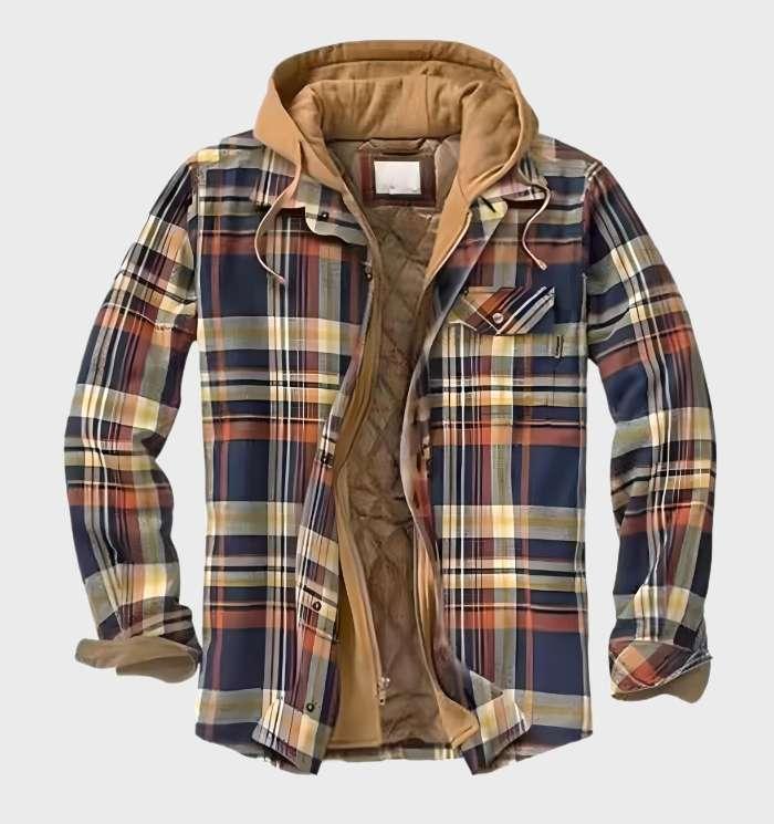 Lucas | Casual Plaid Hooded Jacket - Valereo