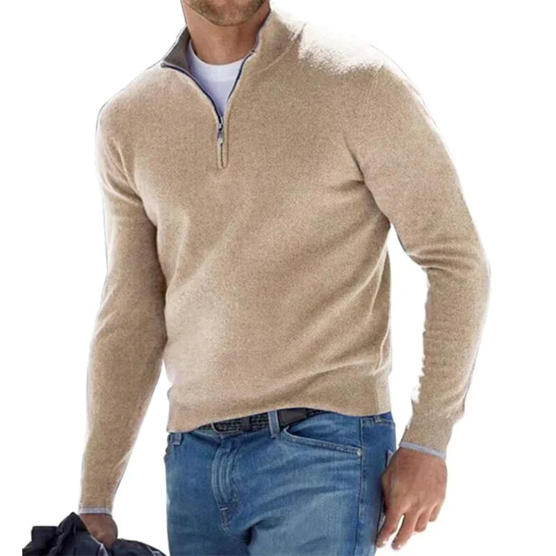 Lucas | Classic Quarter-Zip Sweater - Valereo