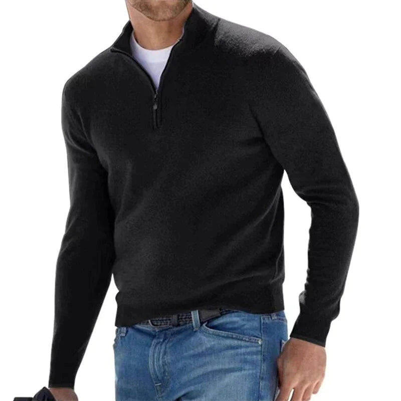 Lucas | Classic Quarter-Zip Sweater - Valereo