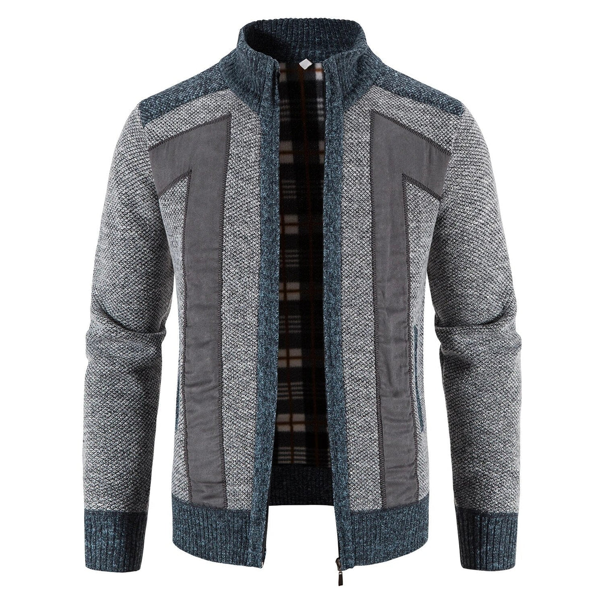 Lucas | Modern Fleece-Lined Knit Cardigan - Valereo