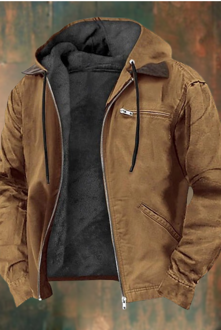 Marcus | Casual Sherpa-Lined Hooded Jacket - Valereo