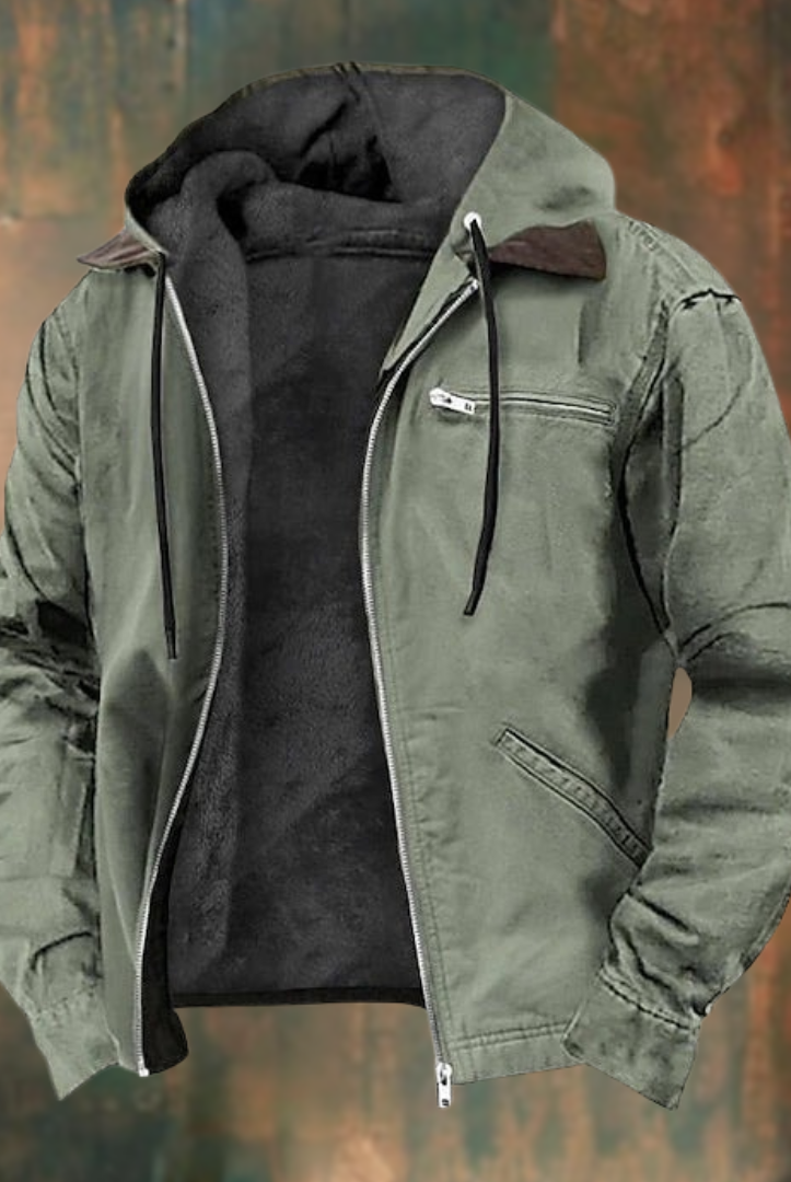 Marcus | Casual Sherpa-Lined Hooded Jacket - Valereo