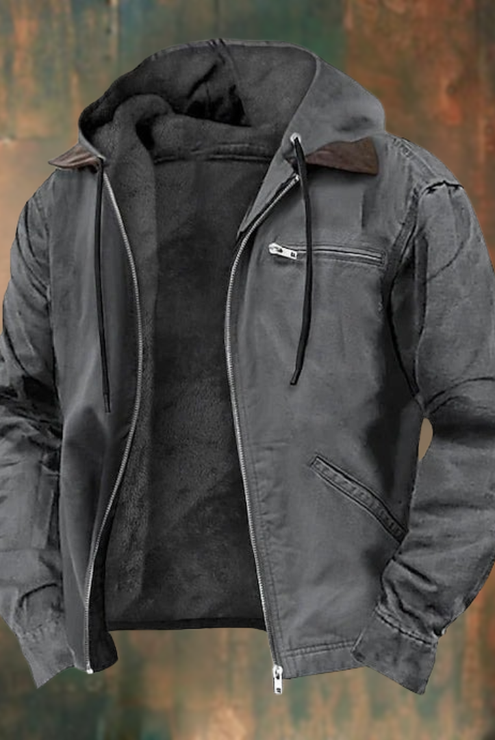 Marcus | Casual Sherpa-Lined Hooded Jacket - Valereo