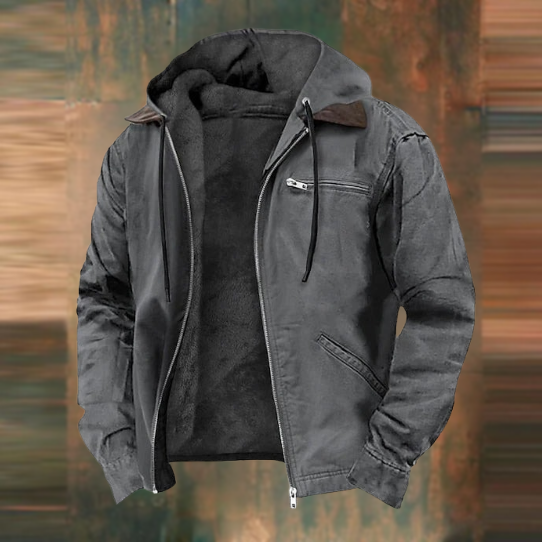 Marcus | Casual Sherpa-Lined Hooded Jacket - Valereo
