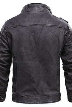 Mason | Modern Leather Biker Jacket - Valereo