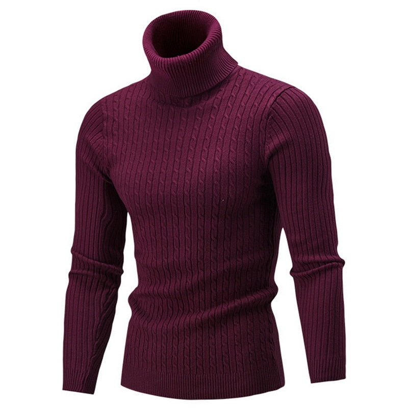 Matthew | Classic Cable Knit Turtleneck Sweater - Valereo