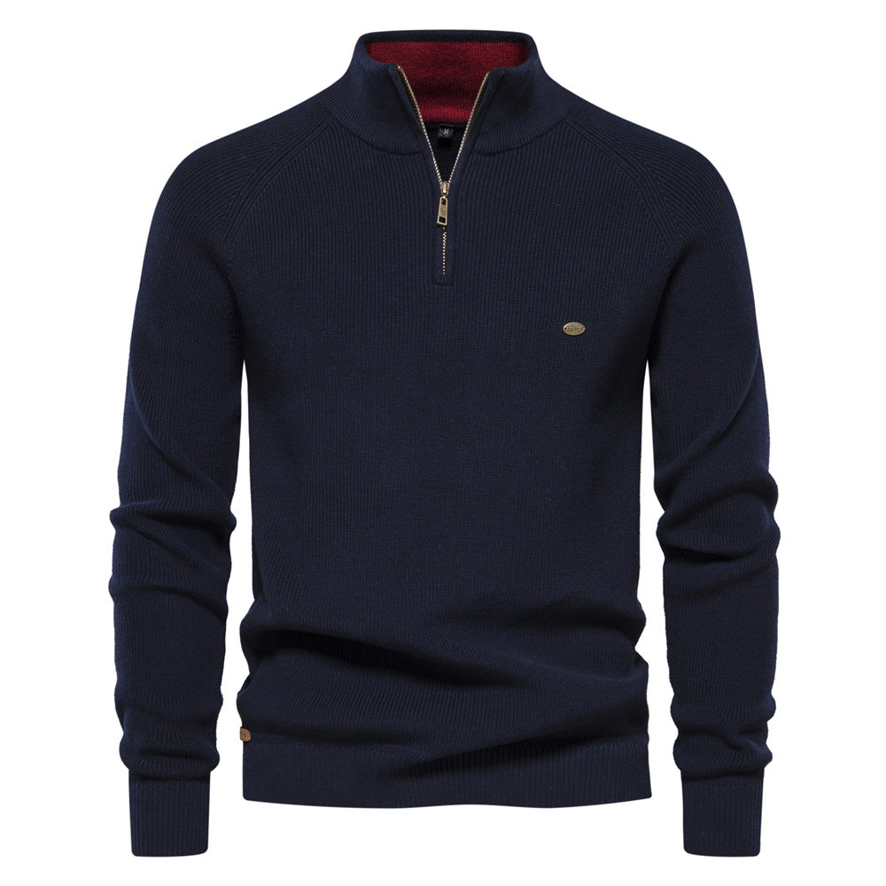 Matthew | Classic Quarter-Zip Ribbed Sweater - Valereo