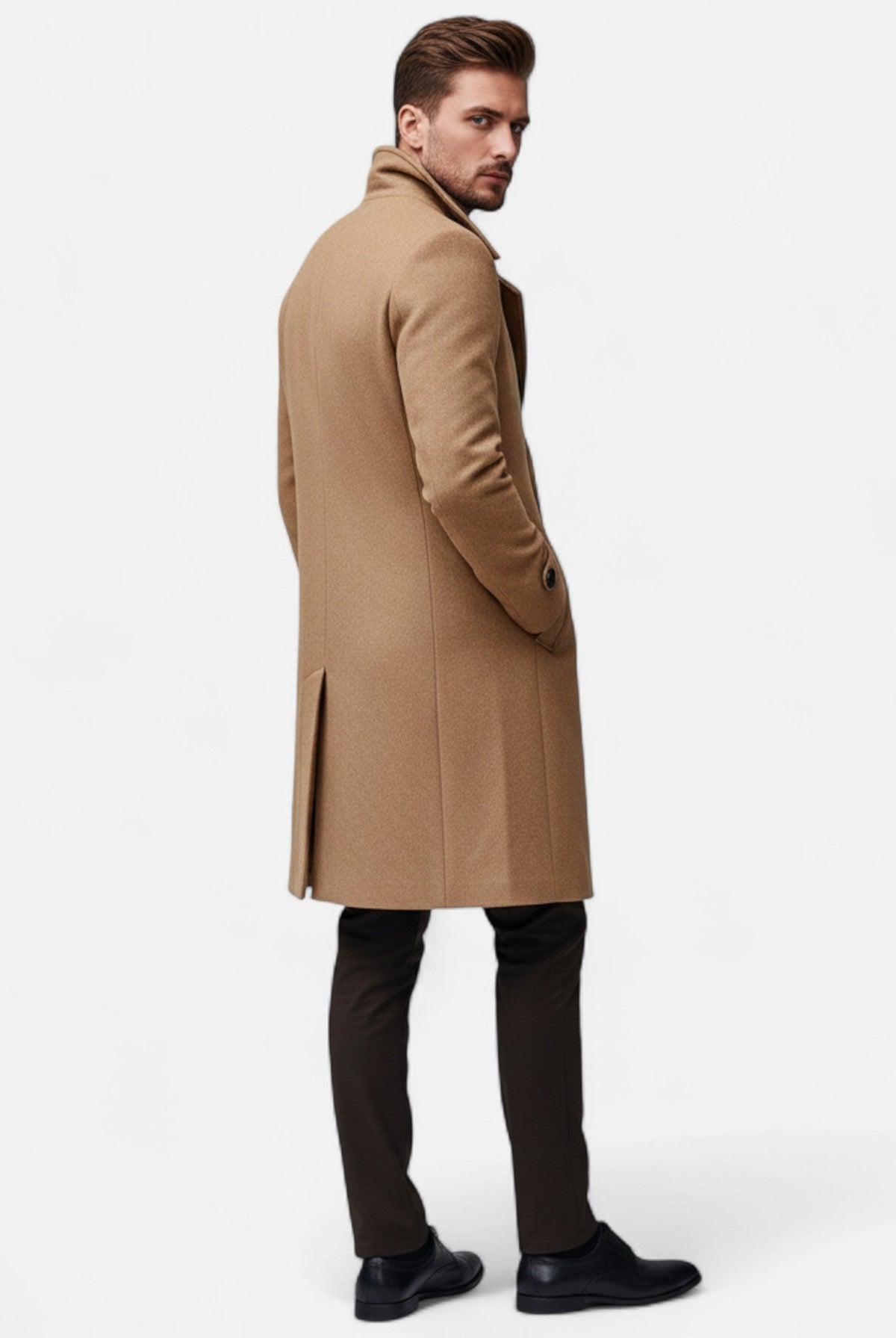 Matthew | Elegant Double-Breasted Wool Trench Coat - Valereo