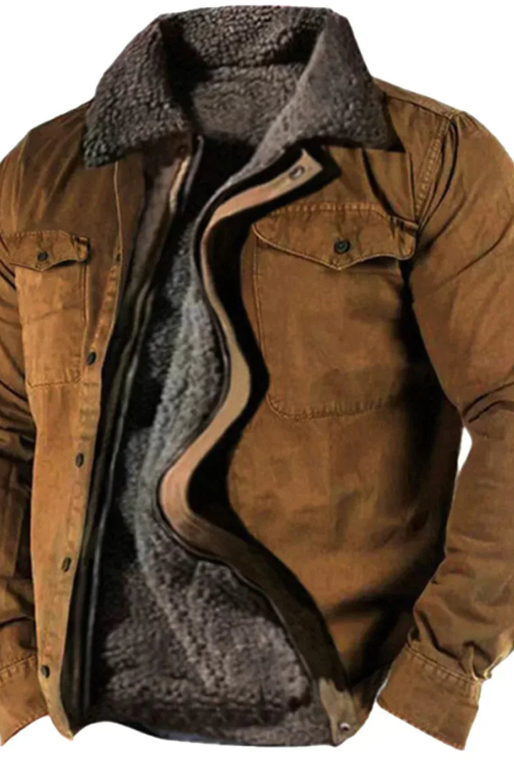 Nathan | Cozy Sherpa-Lined Trucker Jacket - Valereo