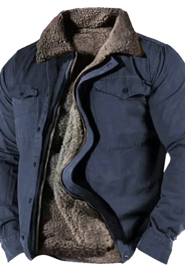 Nathan | Cozy Sherpa-Lined Trucker Jacket - Valereo