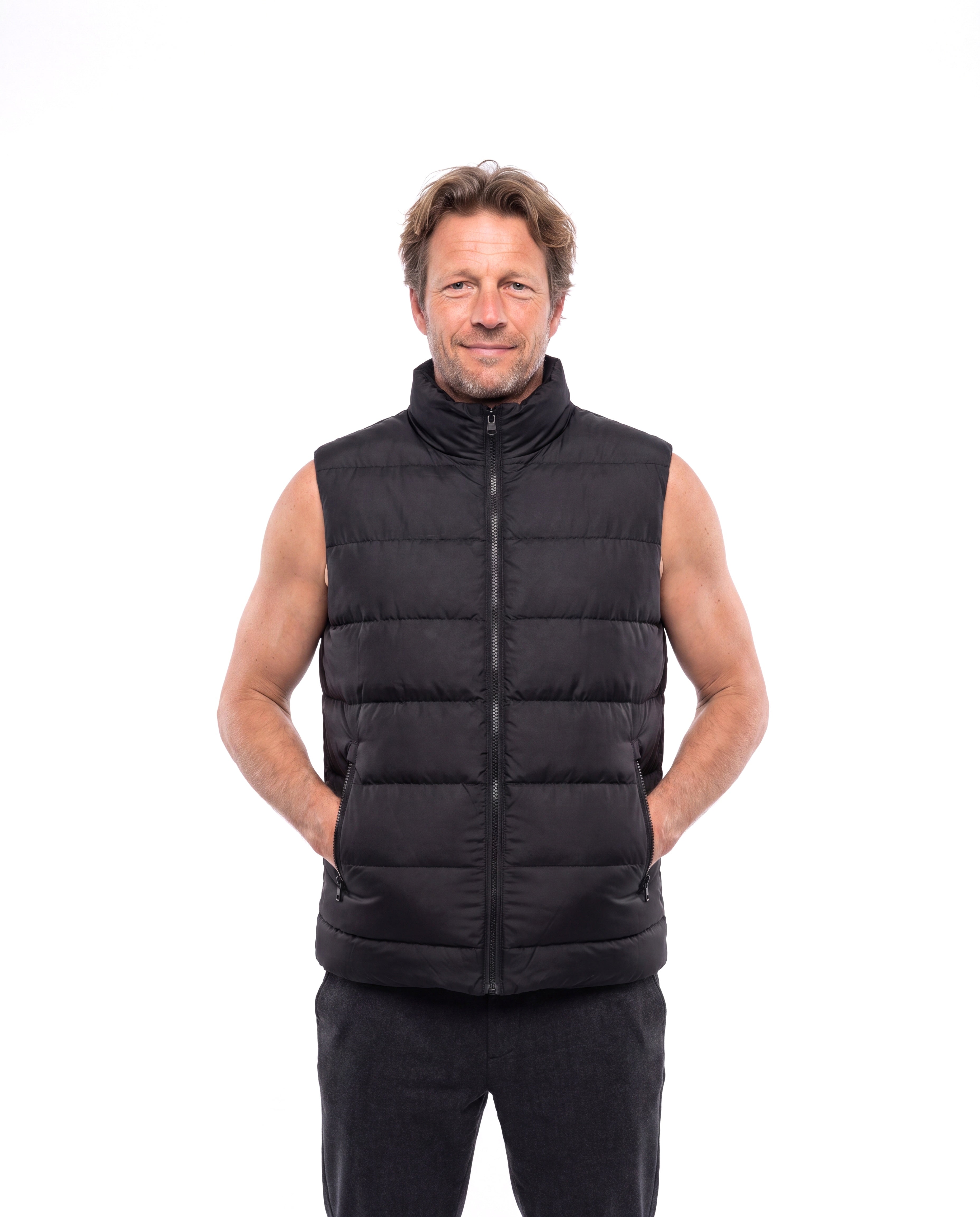 Men's Quilted Vest with Down Filling