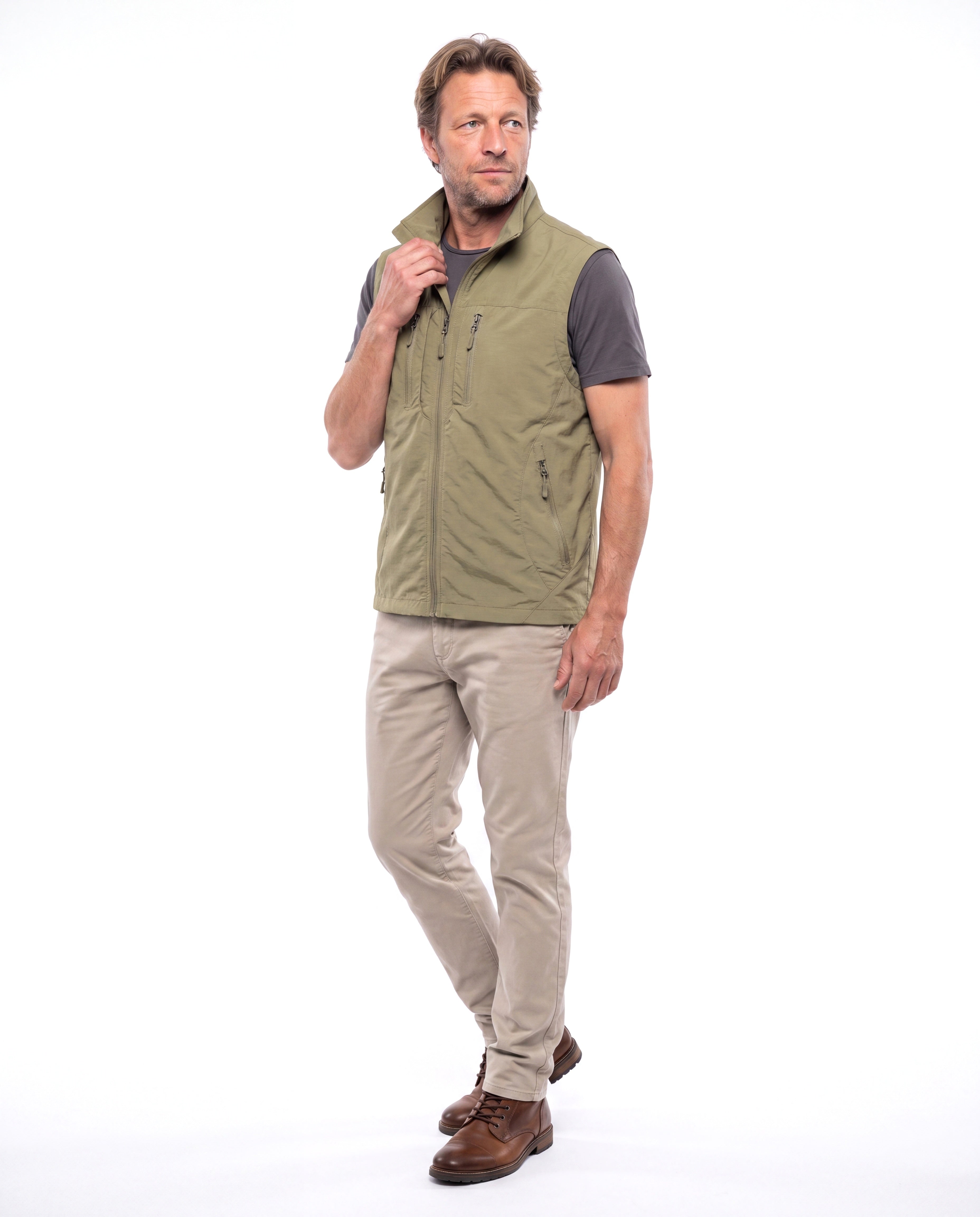 Men's Lightweight Vest with Zip Pockets