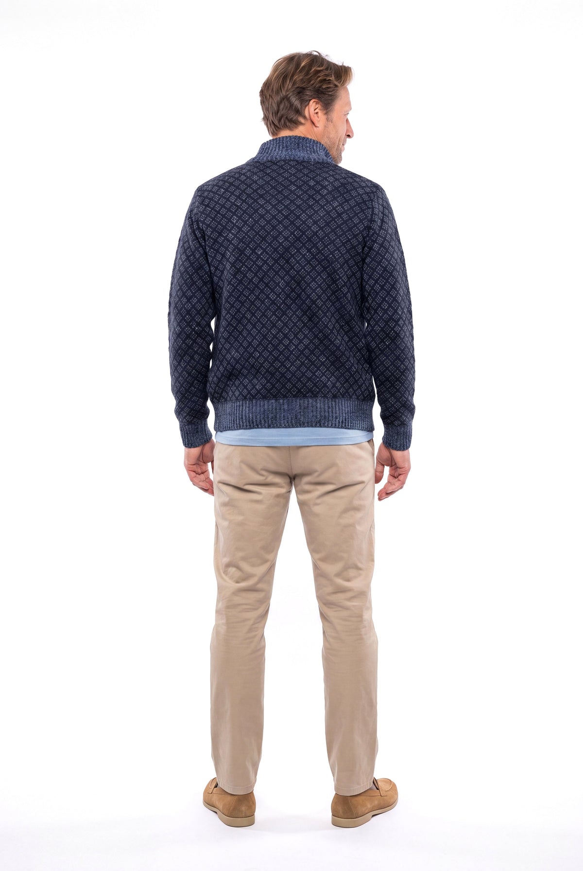 Oliver | Cozy Diamond Knit Cardigan - Valereo