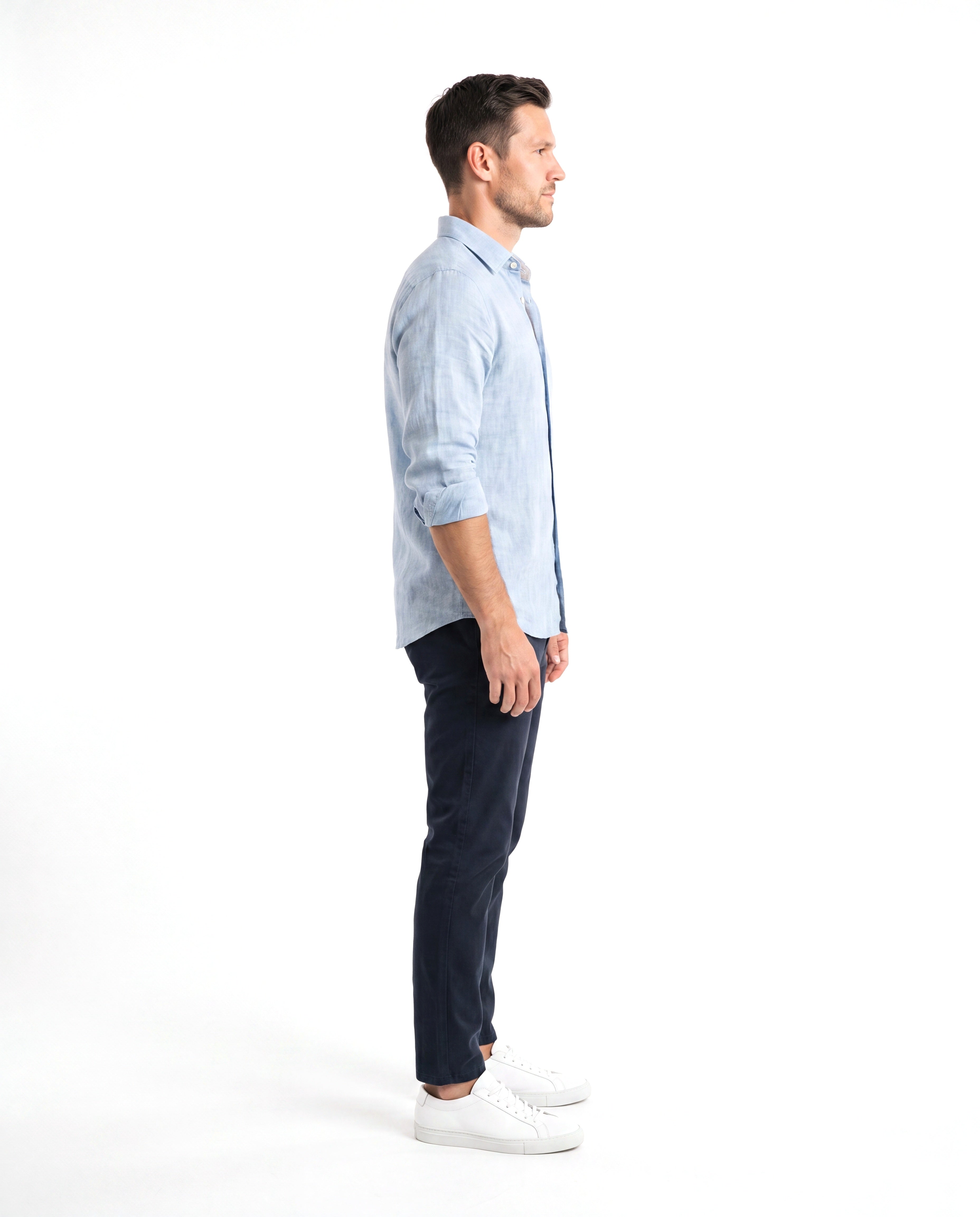 Men's Poplin Shirt with Slim Fit