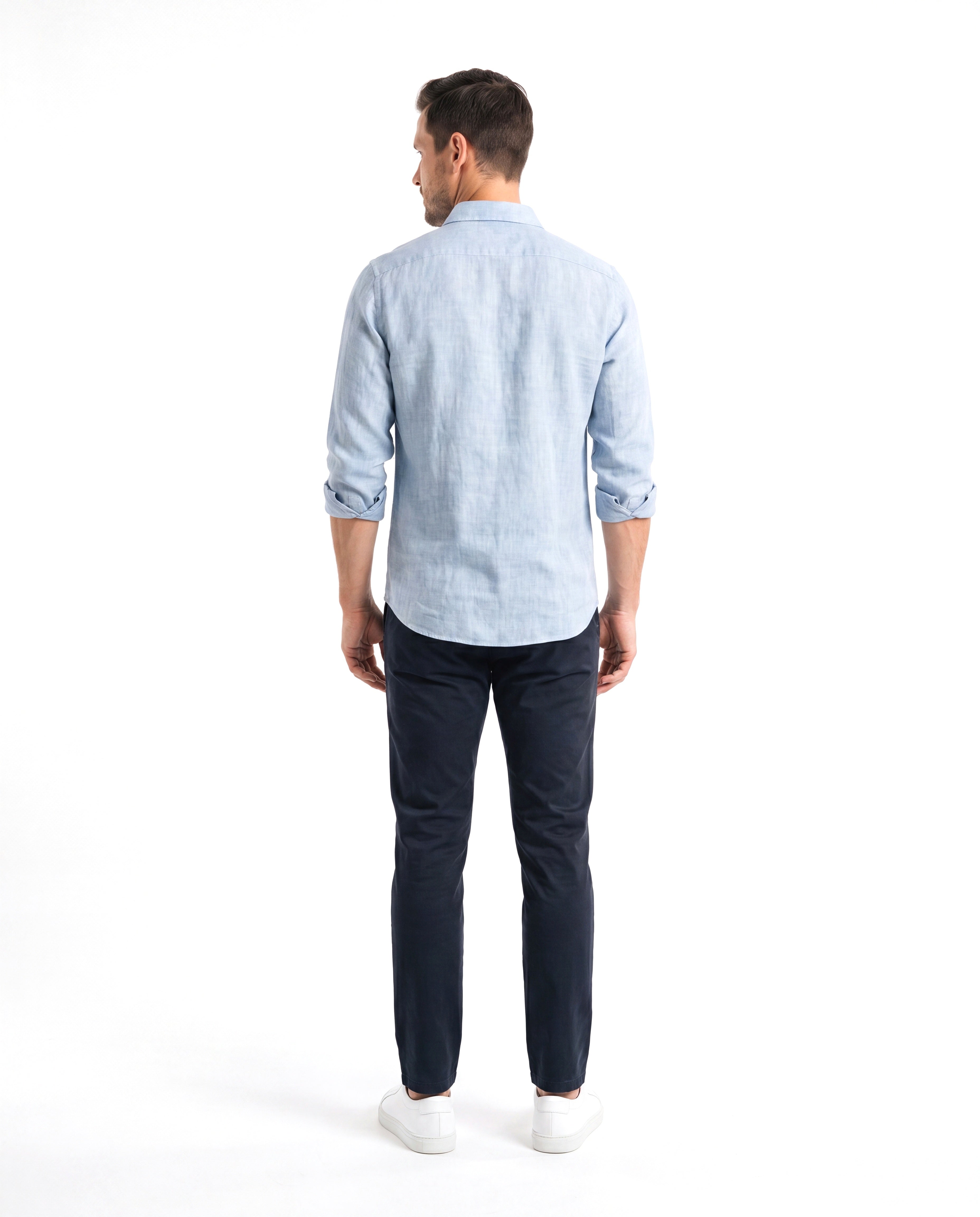 Men's Poplin Shirt with Slim Fit
