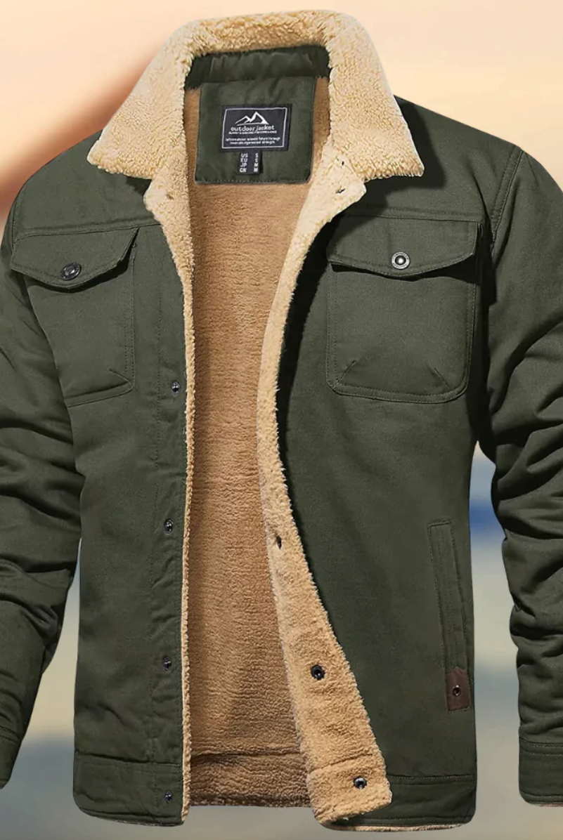 Ryan | Casual Sherpa-Lined Trucker Jacket - Valereo