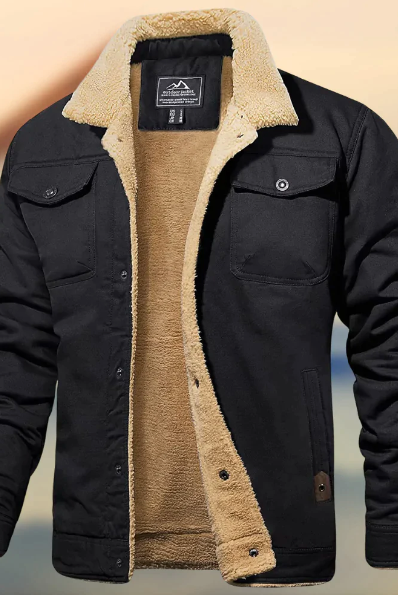 Ryan | Casual Sherpa-Lined Trucker Jacket - Valereo