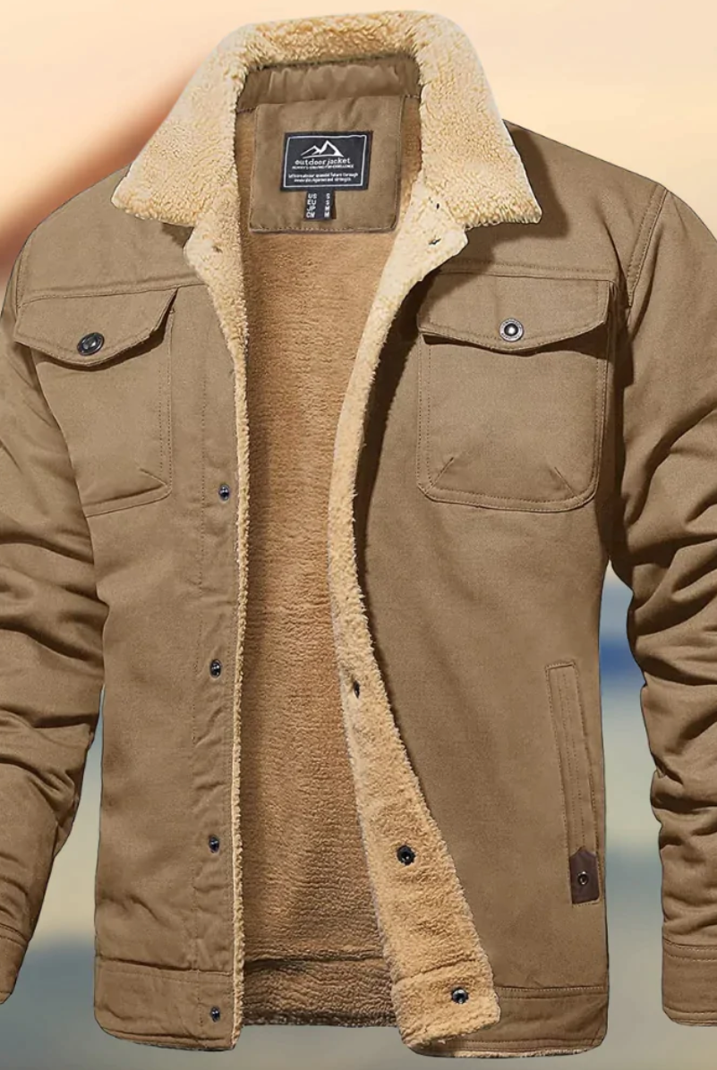 Ryan | Casual Sherpa-Lined Trucker Jacket - Valereo
