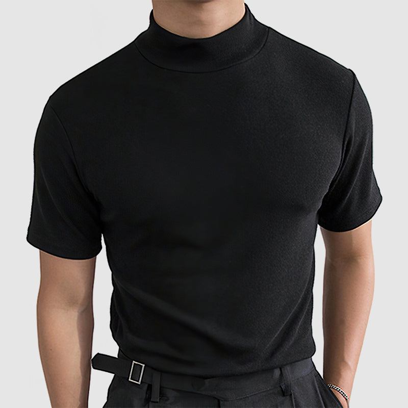 Ryan | Modern Mock Neck Slim-Fit T-Shirt - Valereo