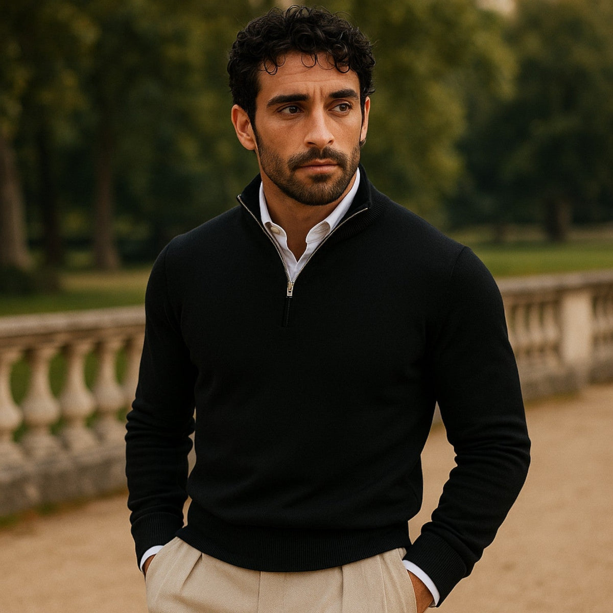 Ryan | Refined Quarter-Zip Knit Sweater - Valereo