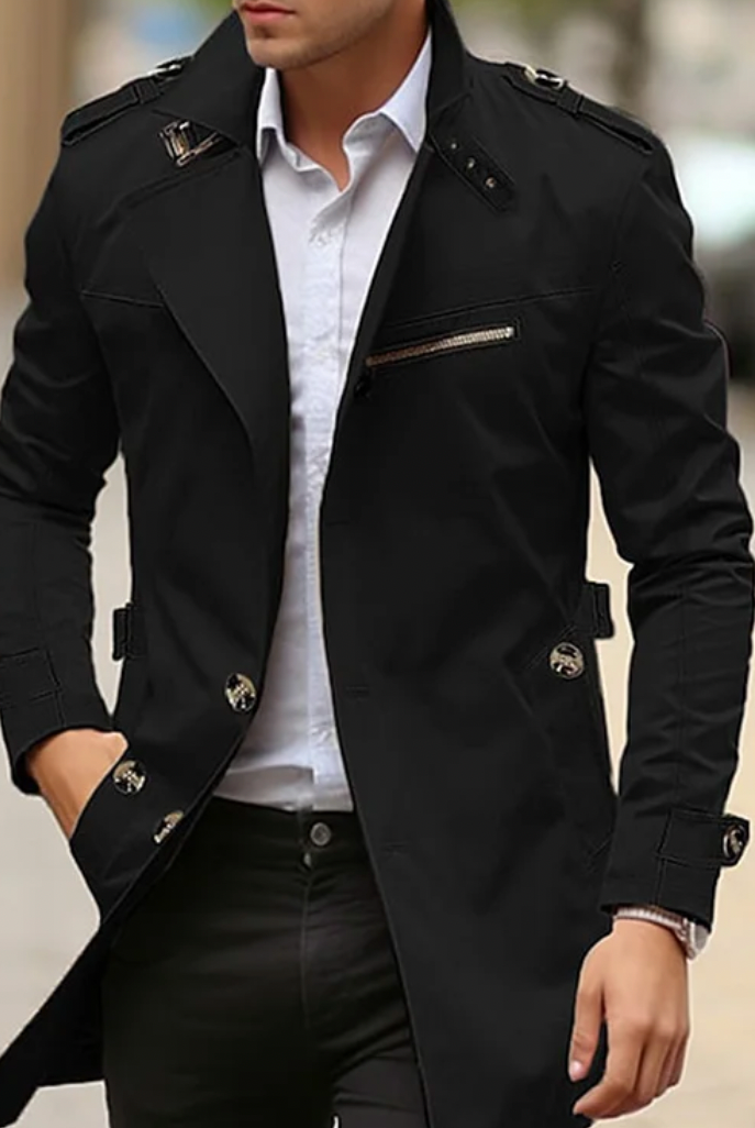 Thomas | Refined Slim-Fit Trench Coat - Valereo