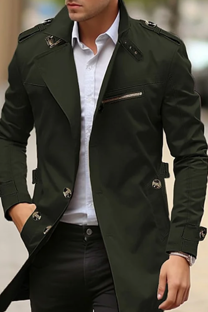 Thomas | Refined Slim-Fit Trench Coat - Valereo