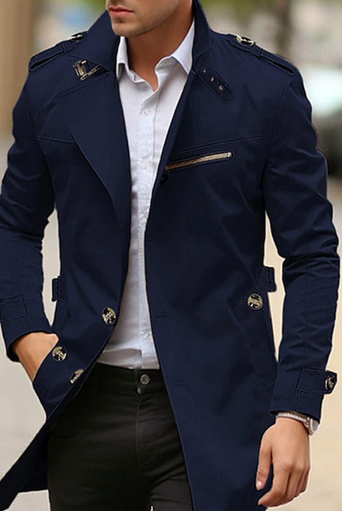 Thomas | Refined Slim-Fit Trench Coat - Valereo