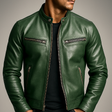 Daniel | Modern Leather Racer Jacket