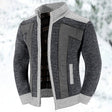 Men's Knit Zip Cardigan Fleece Lined