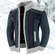 Men's Knit Zip Cardigan Fleece Lined